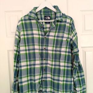 Men's North Face lightweight flannel button down shirt